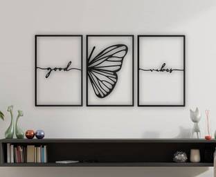 आइरिस डेकोर Good Vibes MDF Plaque Cutout Ready To Hang Home Office Decor Wall Art