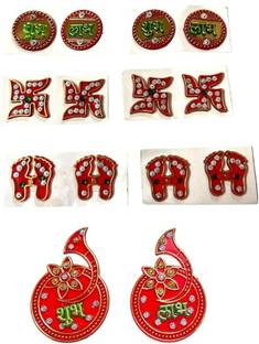Lakhdatar Mall Acyrlic Stone Studded Diwali Combo Set Pack of 7