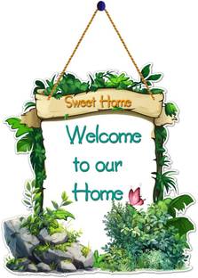 Canvibe Wall hanging for home decor Welcome home 15x12 inch, Home decor