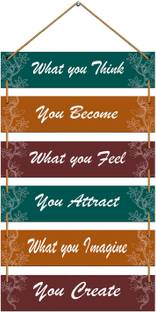 Indianara Set of 6 Motivational Quotes Wall Hanging Painting (4577WHa) Digital Reprint 30 inch x 11 inch Painting
