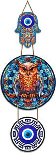 Artvibes Owl Shape Wall Wall Hanging For Home Decor | Livingroom Decoration (WH_8505N)