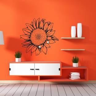 Asian Paints Wall Ons Sunflower Design Wall Stickers Vinyl Wall Sicker Medium