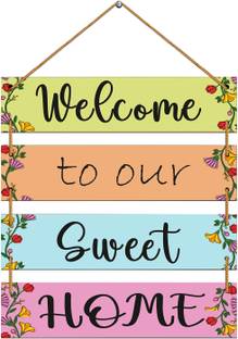 Indianara Set of 4 Welcome Home Wall Hanging Plaques (4664WH)