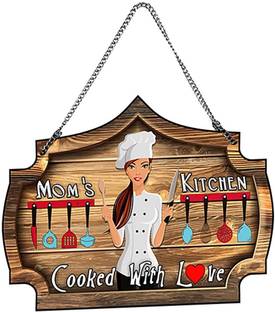 pnf Poster And Frame Moms Kitchen Quote Printed Wooden Home Wall Door Sign Hanging