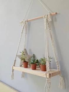 JPHandicraft Macrame Wall Hanging Shelf Decor Handicraft With Hook