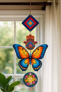 Craftzo EVIL EYE / Butterfly Wall Hanging For Living Room /Bed Room / Wall Decor