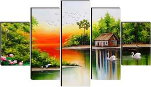 SNDArt Natural Scenery Landscape 5 Piece Panel MDF Digital Reprint