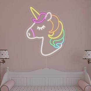 Zesta Unicorn Neon Sign Wall Hanging for Party, Room and Bar decor