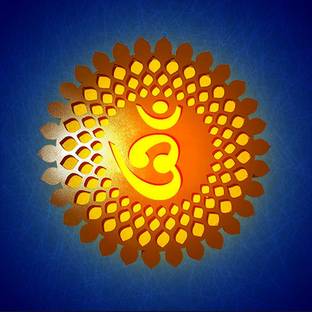 OM MANDALA CREATION Om Led Light Wall Hanging
