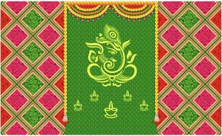 WDecor Ganesh ji backdrop cloth for background/ Laddu gopal backdrop decoration cloth