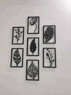 A3 BOX Wooden Wall Decor Hangings Living Room, Bedroom, Kitchen, Office Pack of 7
