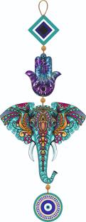 PRAKHARASOC Harmony Elephant Evil Eye” Hanging for Home decor/positive energy