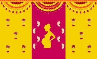 kailash creation Baby Shower Design Backdrop for Baby Shower Godh Bharai Decoration