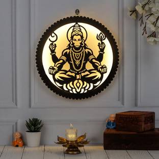 LASER ART Hanuman Divine Wall Sculpture with LED Backlight