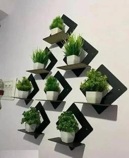 KV Art Kite Combo Eight Set Black Frame Home Décor MDF Wooden Wall Hanger for Bed Room