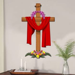 VI COLLECTIONS jesus cross with red cloth