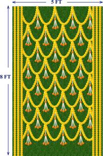 Tejas Creation Backdrop Decoration Cloth (60 inch X 96 inch, Hanging Snow Flake Pack of 1