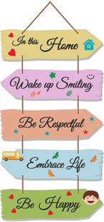 Fabaura Wooden Wall Hanging Canvas Painting for Drawing Room Office Art (WH_7301N-F)