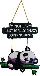 BookYourGift I'm not Lazy, I Just really enjoy doing nothing/ Lazy Panda Quirky wall hanging