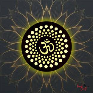trendDecor Craft Om Chakra Noen Led Light Wall Hanging | Home Decoration Material | Mandala