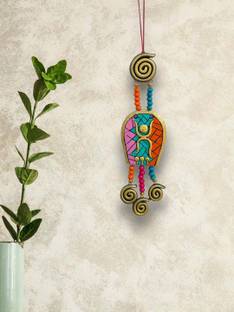 Manmarzi Radiant Serenity: Handmade Swastik Terracotta Wall Hanging