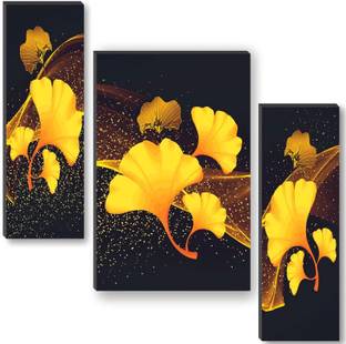 saf Flower pot modern art UV textured self adeshive Pack of 3