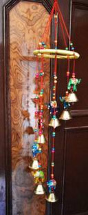 newshivcollection Handcrafted Elephant Design Wood Windchime