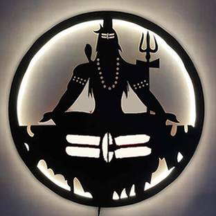 XAZE CRAFT Lightning Lord Shiva LED Wall Decor