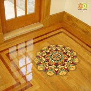 GraphicsDecor Colorful Rangoli Mandala Trending Floor Wall Sticker 8M