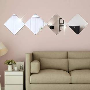 ग्राहक ट्रेंड New 4 Big square silver acrylic sticker