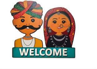 DHRUV ENTERPRISES Traditional Welcome Sign Wall Hanging for Home Decor