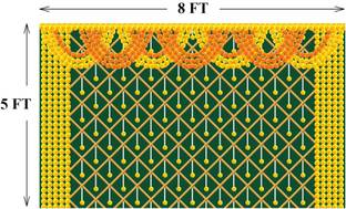 Tejas Creation Pooja Blackdrop Decoration 5'*8' ( 60 inch X 96 inch )