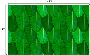 Ashu creation Banana Leaf Backdrop for Decoration (H:5ft X W:8ft) Altar Cloth