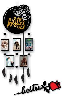 Artle Media Dream Catcher Style Photo Frame with 5 photos and wooden rose Pack of 2