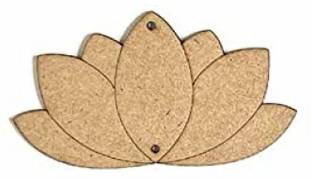 ADIKALA Engraved Pichwai Lotus MDF Cutouts For DIY Craft 3 Sizes Design Pack of 12