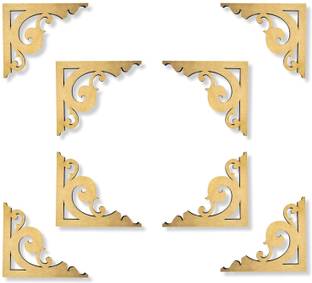 SureLaserCut Sure Laser Cut DIY Corner Design Cutouts for Arts & Crafts Work (Set of 8)