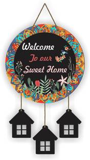 Dzirezone Stylish Wooden Welcome To Our Sweet Home Wall Hanging