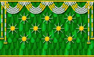 Tejas Creation Backdrop for Decoration (5ft X 8ft) Altar Cloth