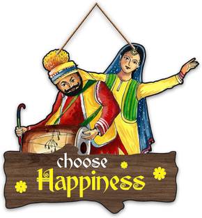 Artvibes Choose Happiness Positive Quote Wooden Wall Hanger for Home Decor Art (WH_8704N)