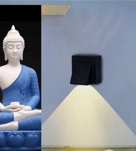 GLINTAC Outdoor/Indoor 5 Watt Led Up own Wall Aluminium Body Black Colour, Led Warm White_2 Post Light Outdoor Lamp