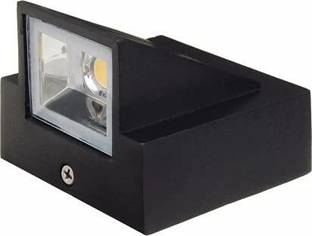 CIRAMA LED Optical COB Warm White Up Down LED Wall Light, K Type Double Head, IP65 Waterproof, Indoor/Outdoor Use, 5W, Less Power Consumption Post Light Outdoor Lamp (Black)_3 Post Light Outdoor Lamp