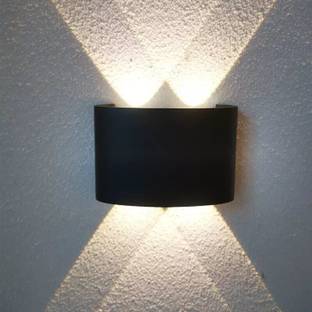 GLINTAC 4 Watts 4 Ray Oval Warm White Color Up Down Led Outdoor Indoor Ip65 Exterior Wall Step Light Fixture Waterproof Lamp Post Light Outdoor Lamp