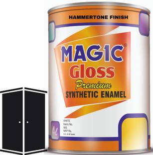 Magic Paints Hammertone Finish gives Metallic Look | Texture Finish |Single Coat Application used for Almirah, Cooler, Machinary,Steel Cupboards, Metal Surfaces DARK GREY Enamel Wall Paint