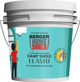 Berger Dampstop Elasto, Single Component Liquid Applied Waterproofing Membrane White Functional Wall Paint
