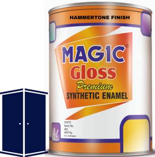 Magic Paints Hammertone Finish gives Metallic Look | Texture Finish |Single Coat Application used for Almirah, Cooler, Machinary,Steel Cupboards, Metal Surfaces DEEP BLUE Enamel Wall Paint