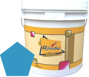 Ajooba Premium Acrylic Distemper Smooth Matte Finish Applied on Interior Cement Plaster Electric Blue Distemper Wall Paint