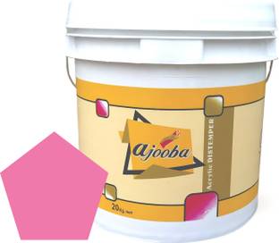 Ajooba Premium Acrylic Distemper Smooth Matte Finish Applied on Interior Cement Plaster Gulabi Distemper Wall Paint