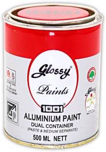 1001 ALUMINIUM PAINT DUAL PACK HIGH QUALITY SMOOTH FINISH ALUMINIUM (SILVER) Enamel Wall Paint