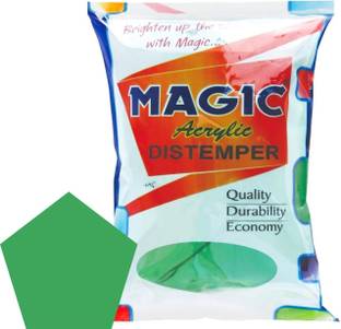 Magic Paints Acrylic Distemper Smooth Matte Finish Applied on Interior Cement Plaster ,Ceilings, Asbestos Sheets, Concrete as a Top Coat Finish MONEY PLANT Distemper Wall Paint