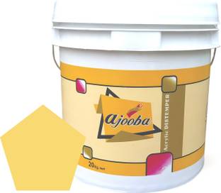 Ajooba Premium Acrylic Distemper Smooth Matte Finish Applied on Interior Cement Plaster Daffodil Distemper Wall Paint